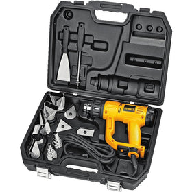 DEWALT heat gun with hard case keeps accessories organized and ready