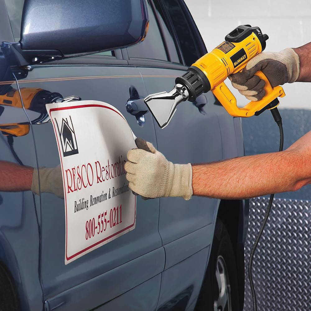 DEWALT heat gun kickstand provides stability during projects