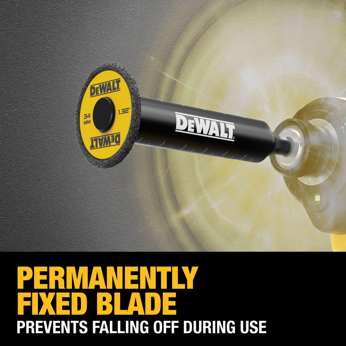 DEWALT 2x faster cutting performance for PVC projects.