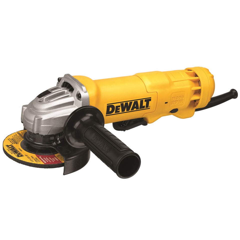 DEWALT DWE402W 4-1/2-inch grinder with dust ejection keeps debris out of vents for longer tool life.