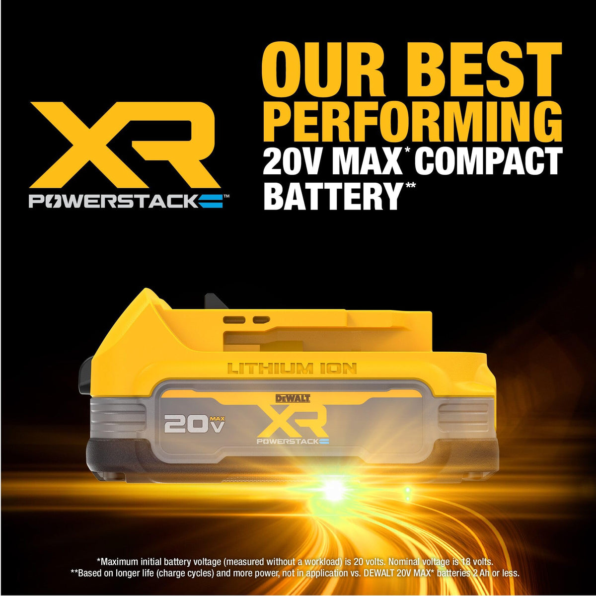 DEWALT 50-percent-more-power graphic highlights enhanced output