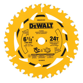 DEWALT blade front view for clean, smooth cuts.
