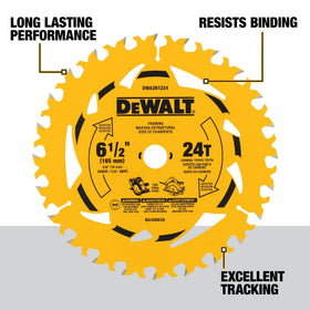 DEWALT blade side view showing robust construction.