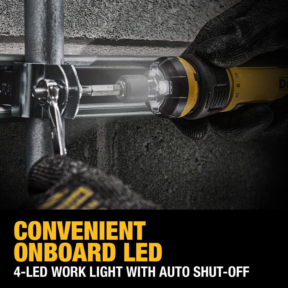 DEWALT 6-stage torque control adjusts power for delicate to demanding tasks.