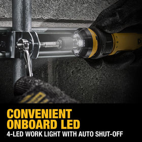DEWALT 6-stage torque control adjusts power for delicate to demanding tasks.