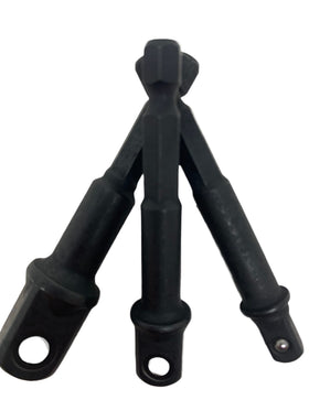 Adapter set in use with an impact driver showing solid torque readiness