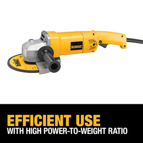 DEWALT dust ejection system keeps debris out during grinding.