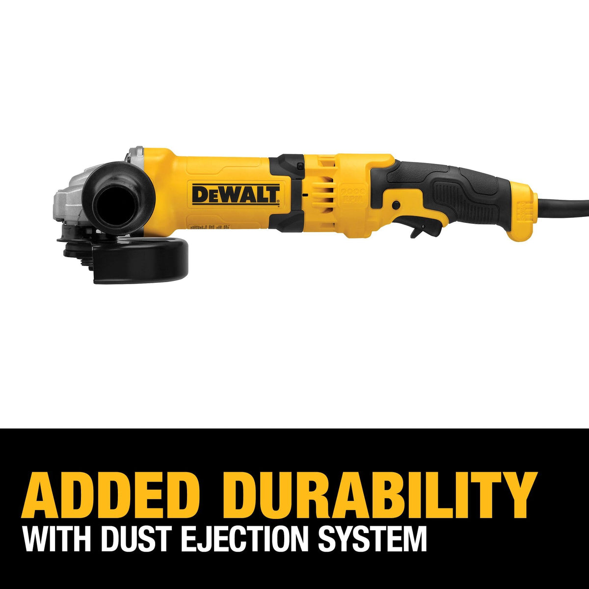 DEWALT angle grinder guard 5in Type 27 demonstrates versatility.