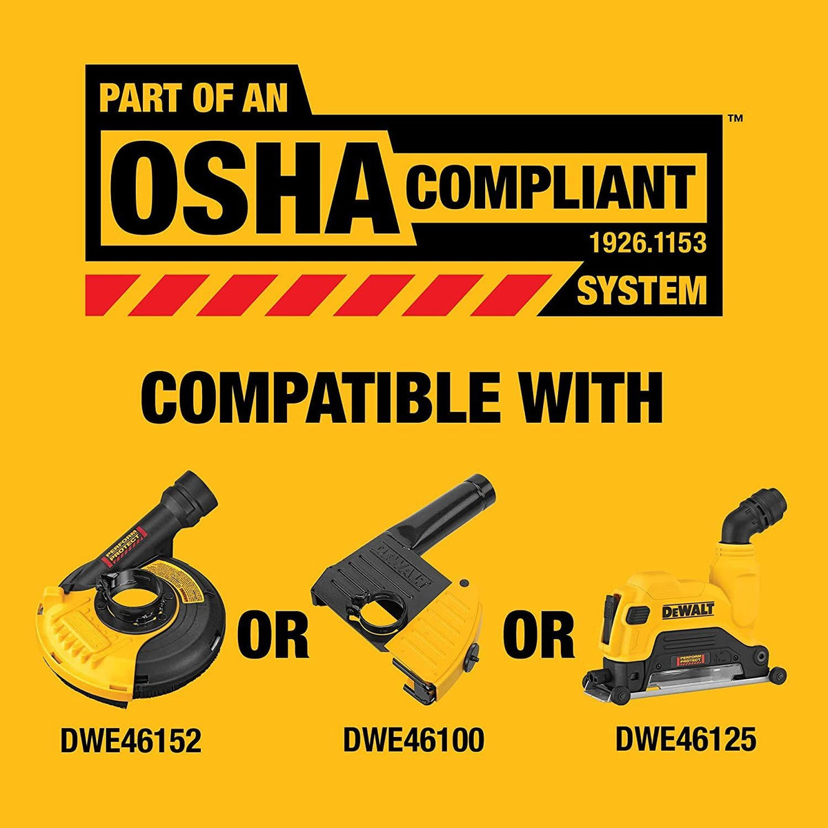 DEWALT angle grinder in use with side handle shows steady operation.
