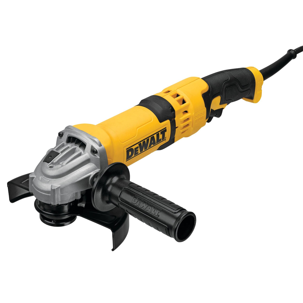 DEWALT angle grinder side handle enables improved grip and precise control.