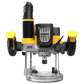 DEWALT anti-rotation system with red LED enhances safe operation during demanding cuts.