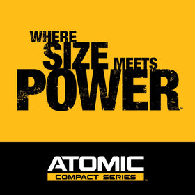 DEWALT ATOMIC 20V Max cordless compatibility with 20V MAX batteries; battery and charger sold separately.
