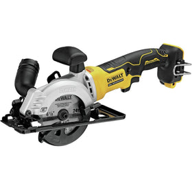 DEWALT ATOMIC circular saw bevel gear enables 90-degree 2x material cuts