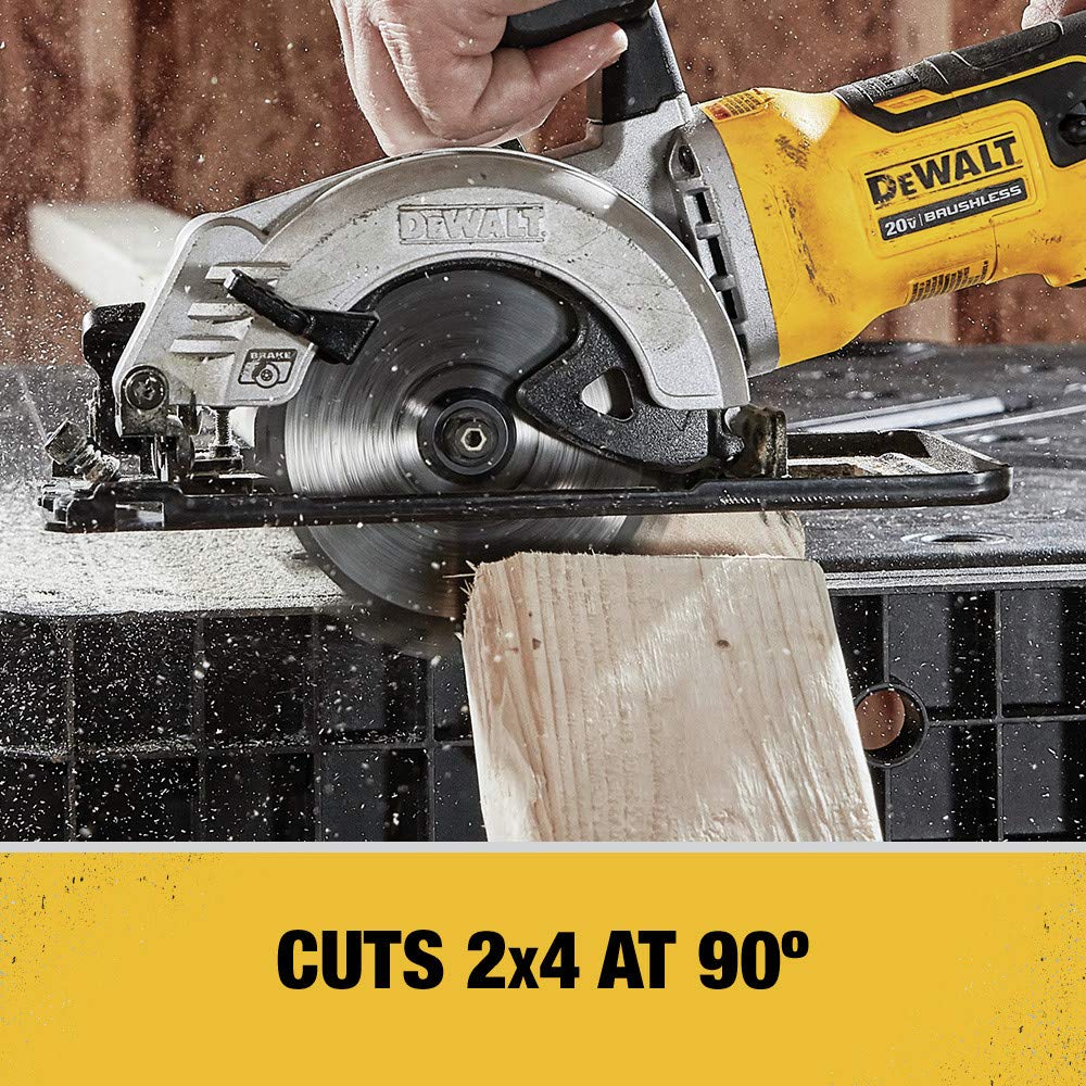 DEWALT ATOMIC circular saw OSB cutting capability at 3/4 inch thickness