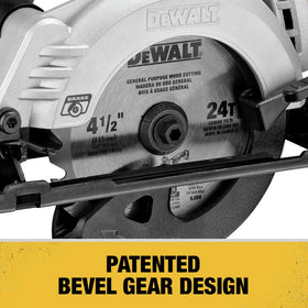DEWALT ATOMIC circular saw 1-1/2 inch trigger grip for precise handling