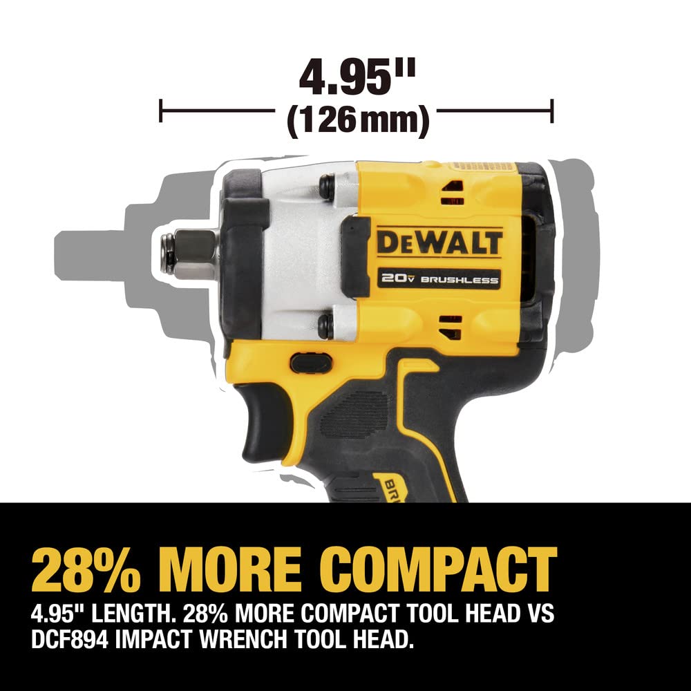 DEWALT Atomic 20V durable housing resists oil and solvents on job sites.