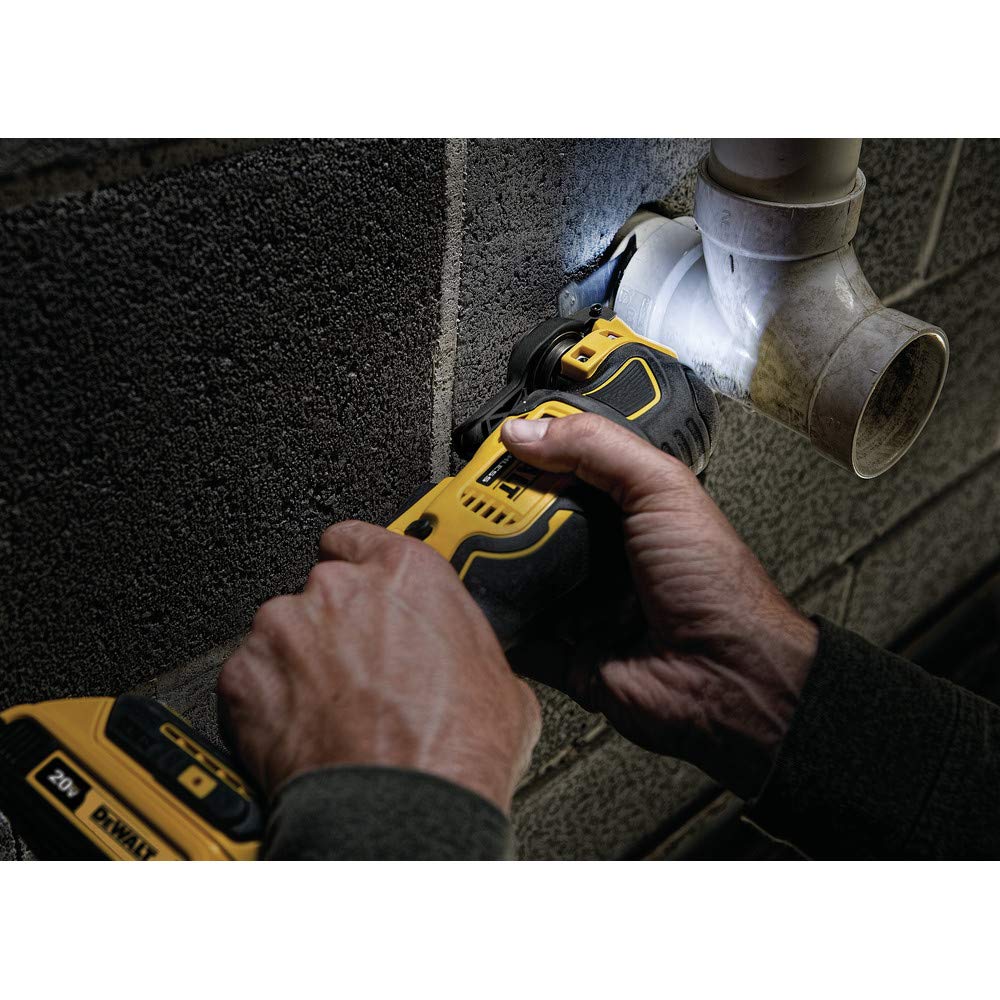 DEWALT Atomic tool with included wood blades ready for precise cutting tasks