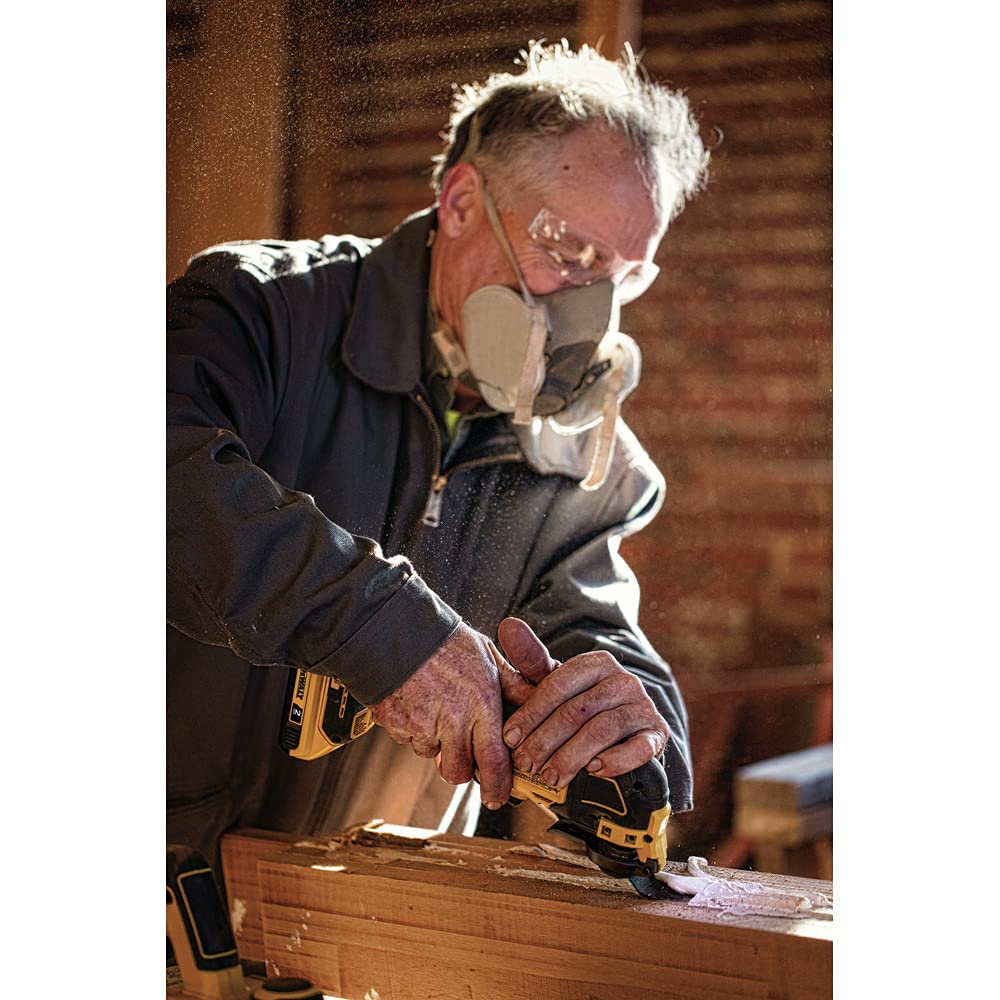 DEWALT tool in use on a project, showing practical cutting capability