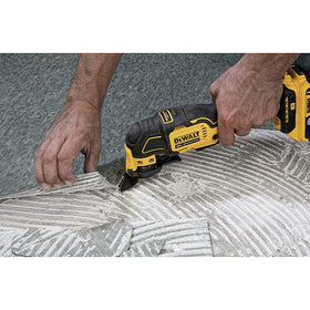 DEWALT DCS354B Quick-Change system demonstrated for fast blade swaps