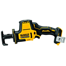 DEWALT ATOMIC 20V MAX reciprocating saw front view for precise one-handed cuts