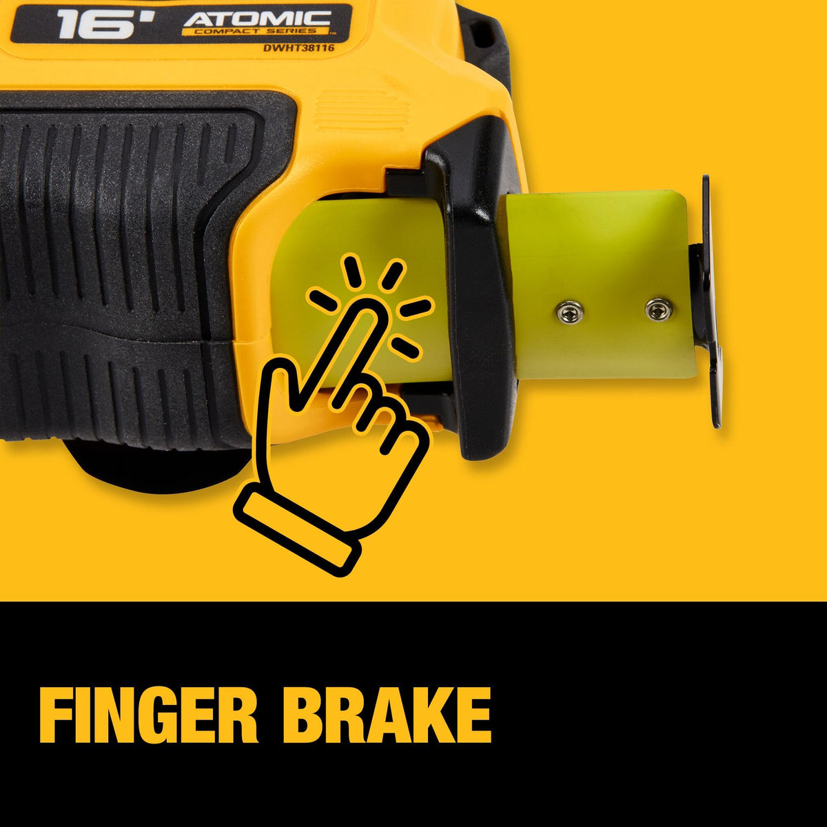 DEWALT Atomic Compact fractional graphics enabling fast readings.