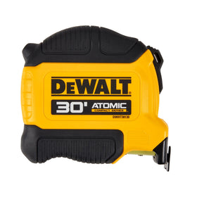 DEWALT Atomic 30 ft tape measure with compact ergonomic grip for precise measurements