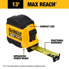 DEWALT Atomic finger brake enables smoother blade control during use