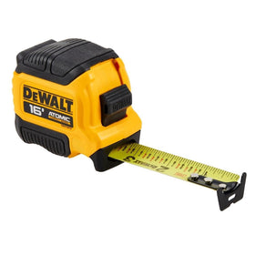 DEWALT Atomic measuring in action for reliable line-marking and layout tasks.