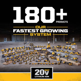 DEWALT 20V Max 2Ah battery demonstrating compatibility across tools for seamless switching.