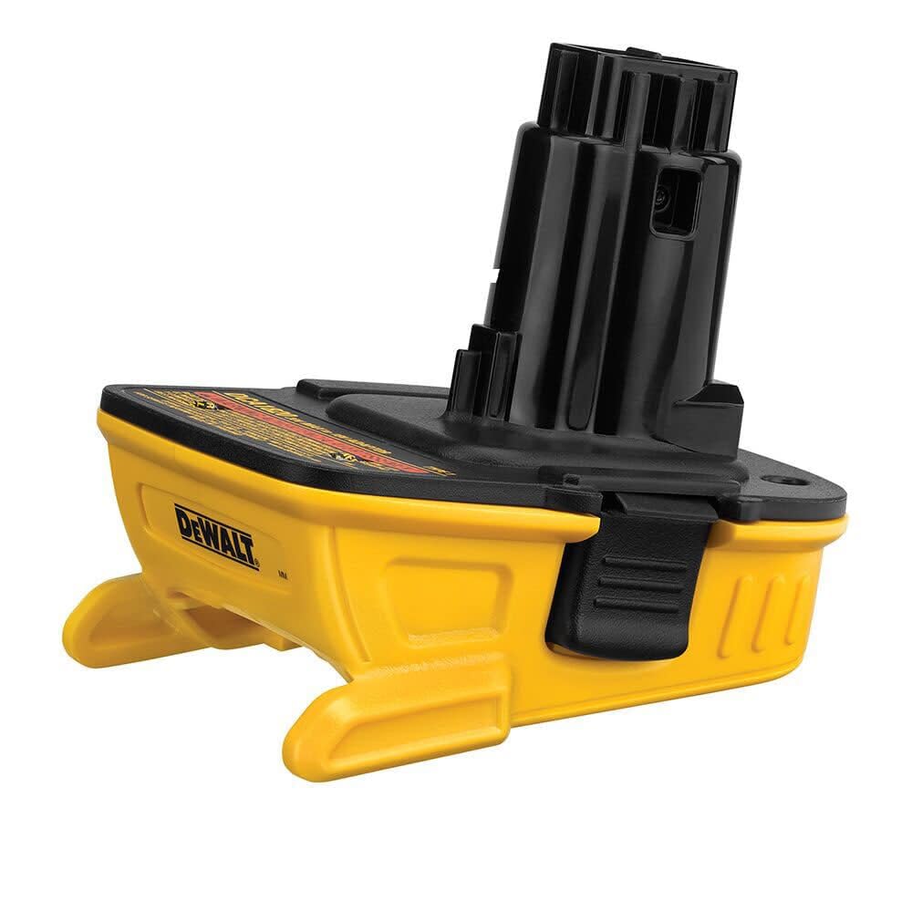 DEWALT DCA1820 close-up showing 20V compatibility for 18V tools.