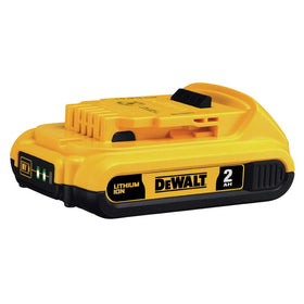 DEWALT XR compact lithium-ion pack offers longer run-time on demanding jobs.