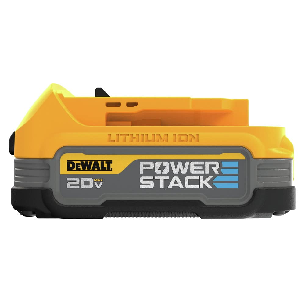 DEWALT battery in tool demonstrates easy integration into tight workspaces.
