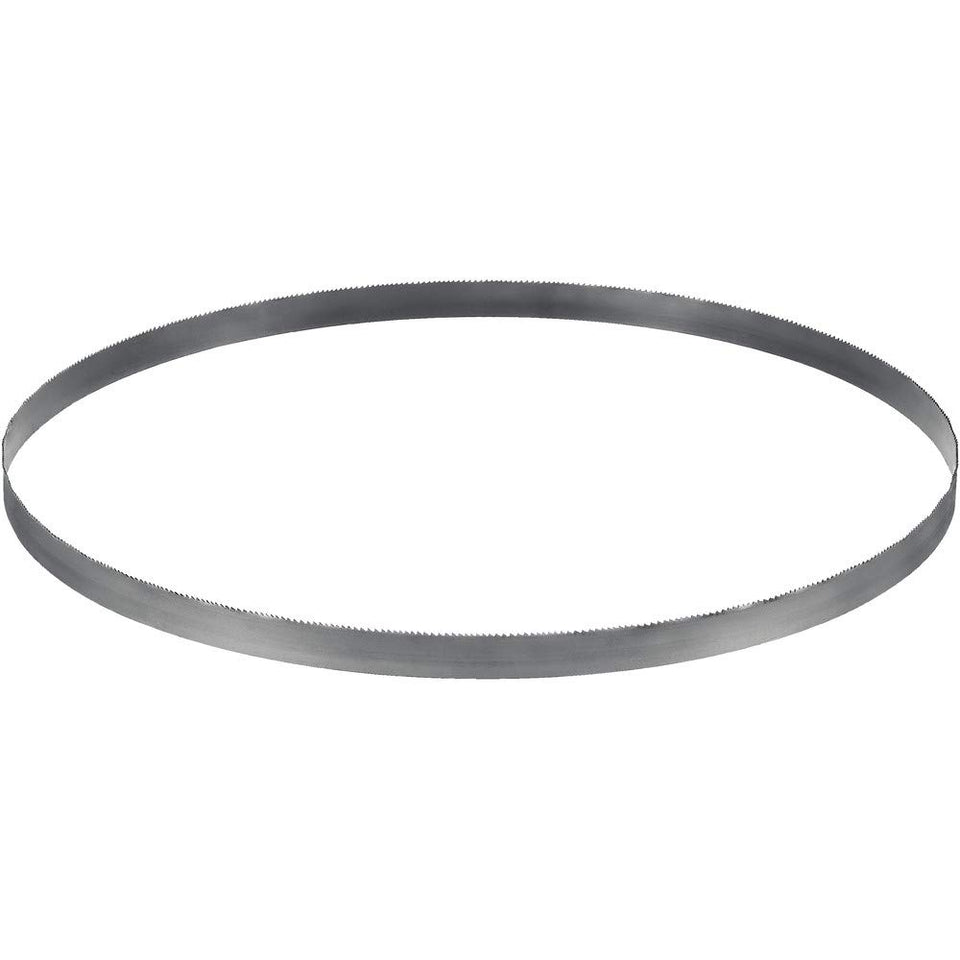 DEWALT bimetal band saw blade close-up showing durable edge for metal cutting