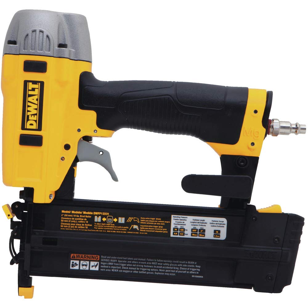 Carrying case included with the DEWALT Brad Nailer kit for organized transport.