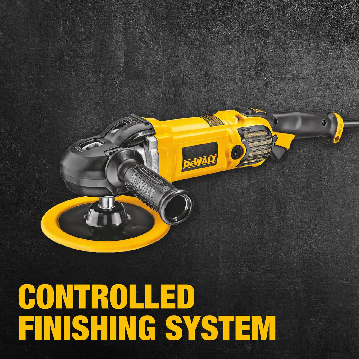 DEWALT polisher rubber gear case cover improves grip and control