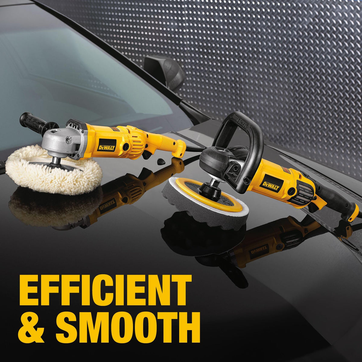 DEWALT DWP849X included backing pad and bale for setup