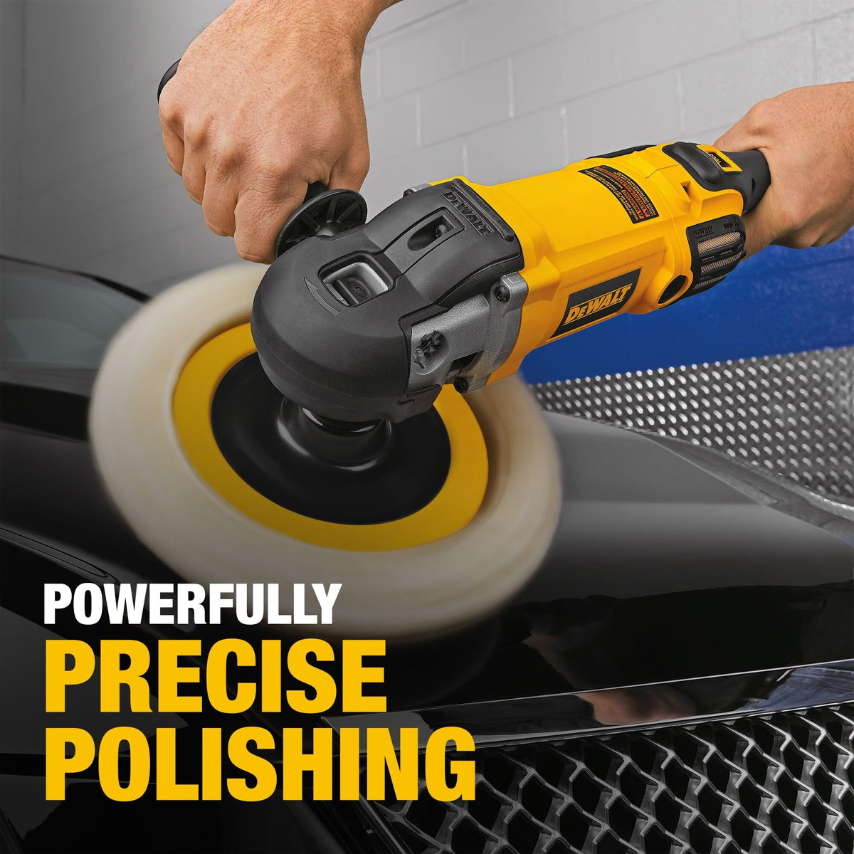 DEWALT DWP849X wool ingestion shield protects the motor during use