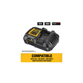 DEWALT DCB1106 charger back view with vented housing for heat management