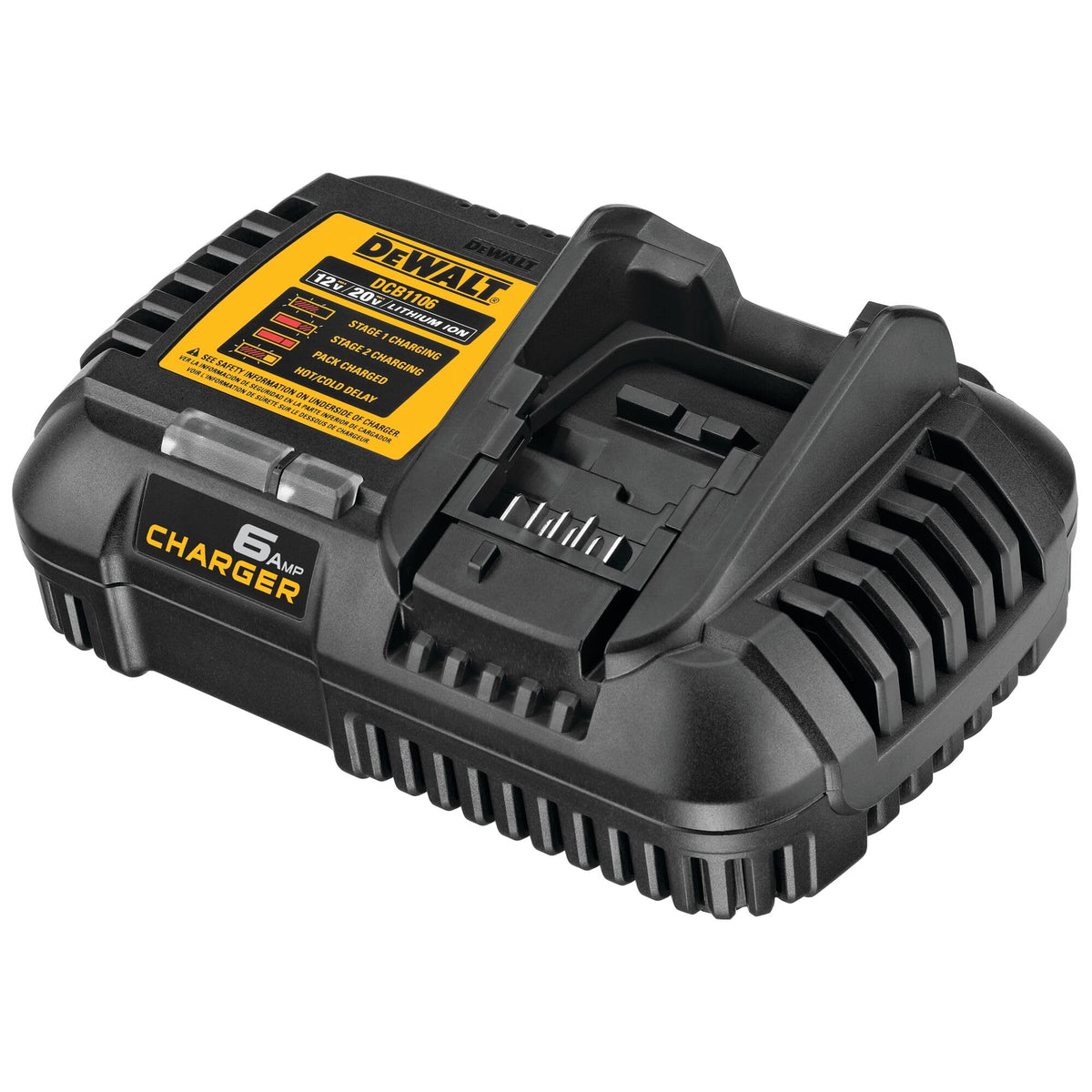 DEWALT DCB1106 charger compact durable design for on-site use