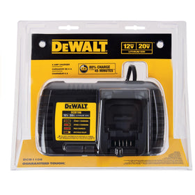 DEWALT DCB1106 charger on-jobsite setup ready to charge batteries