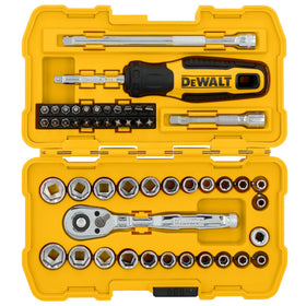 DEWALT chrome vanadium sockets provide durable performance for tough tasks.