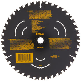 DEWALT blade close-up shows tungsten carbide teeth for durability