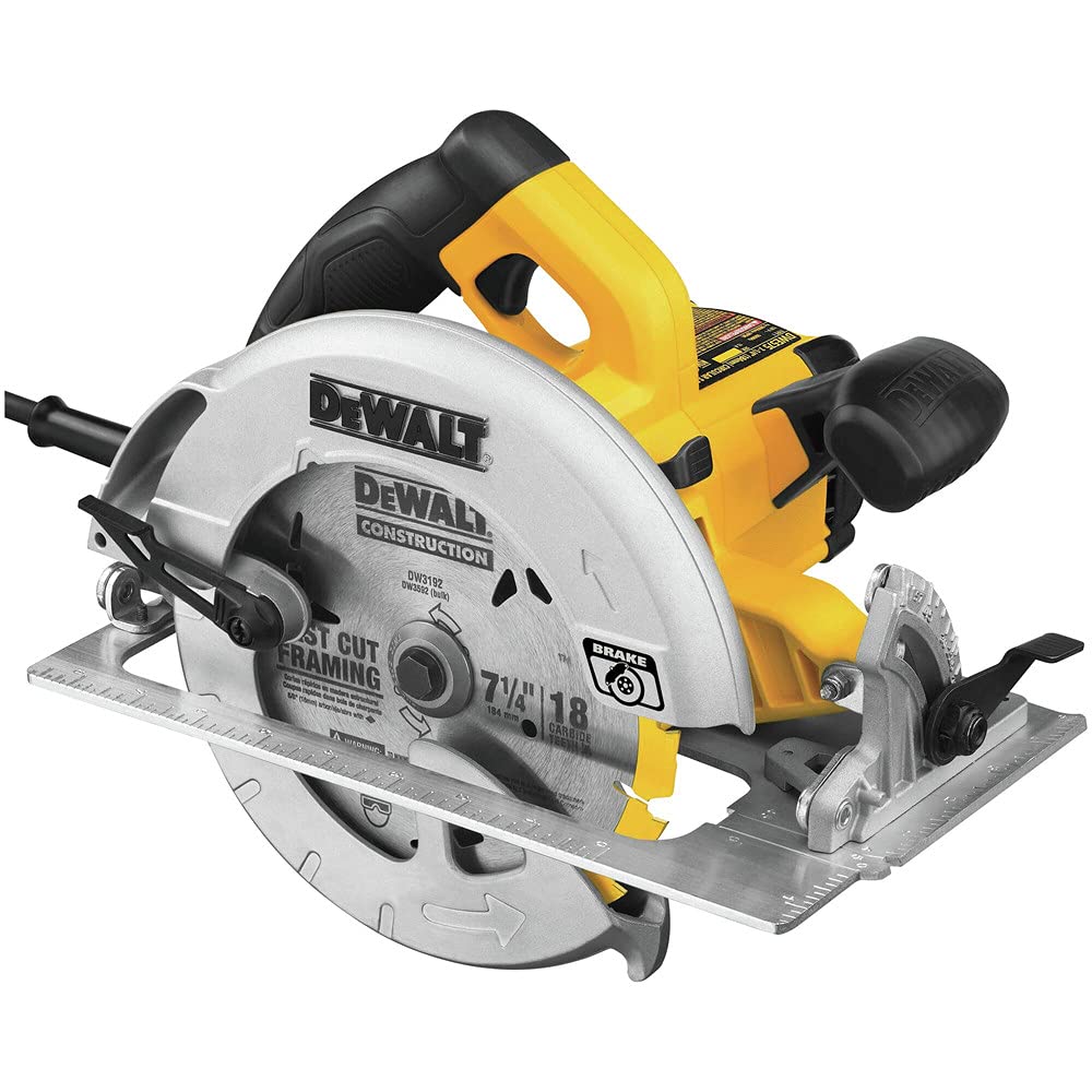 DEWALT DWE575SB circular saw 15A motor powers tough materials