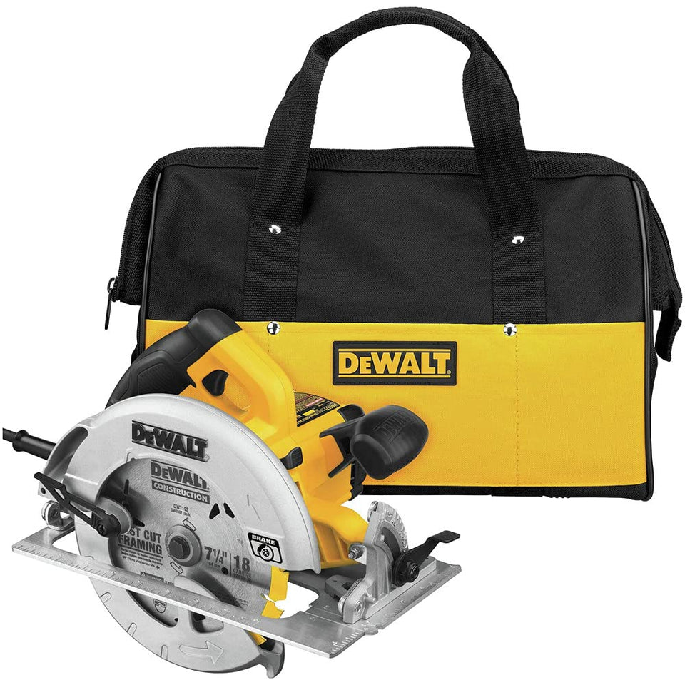 DEWALT DWE575SB circular saw with lightweight design for easy cuts