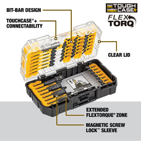 DEWALT CNC-machined tip for precise fit in screw heads.