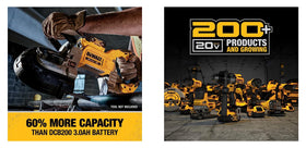 DEWALT compact battery at 1.4 lb for easy handling.