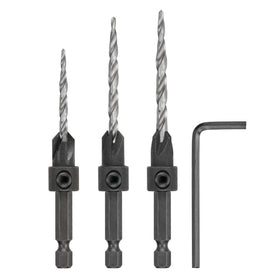 DEWALT countersink set overview with 6-8-10 bits for fast wood prep
