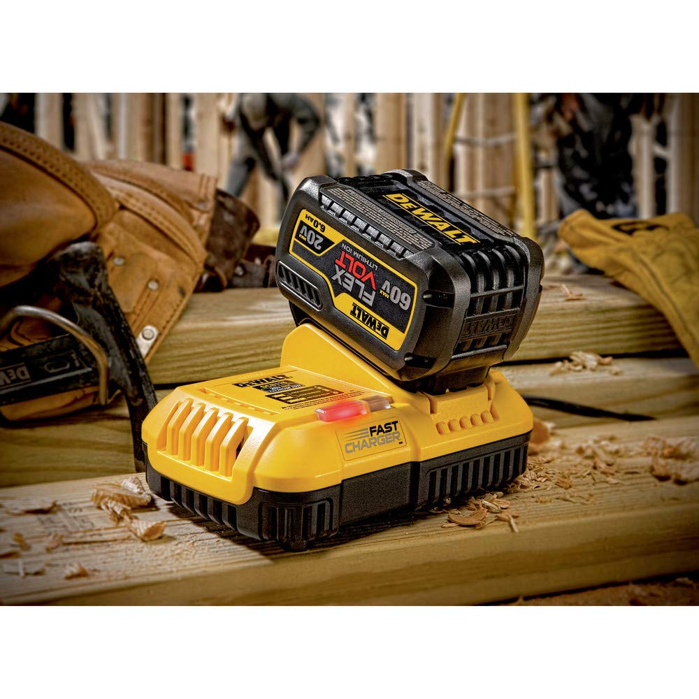 DEWALT DCB118 in-use charging setup speeds on-site workflow.