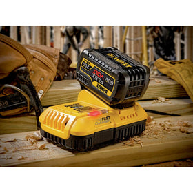 DEWALT DCB118 in-use charging setup speeds on-site workflow.