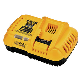DEWALT DCB118 side view, compact charger aids on-site mobility.